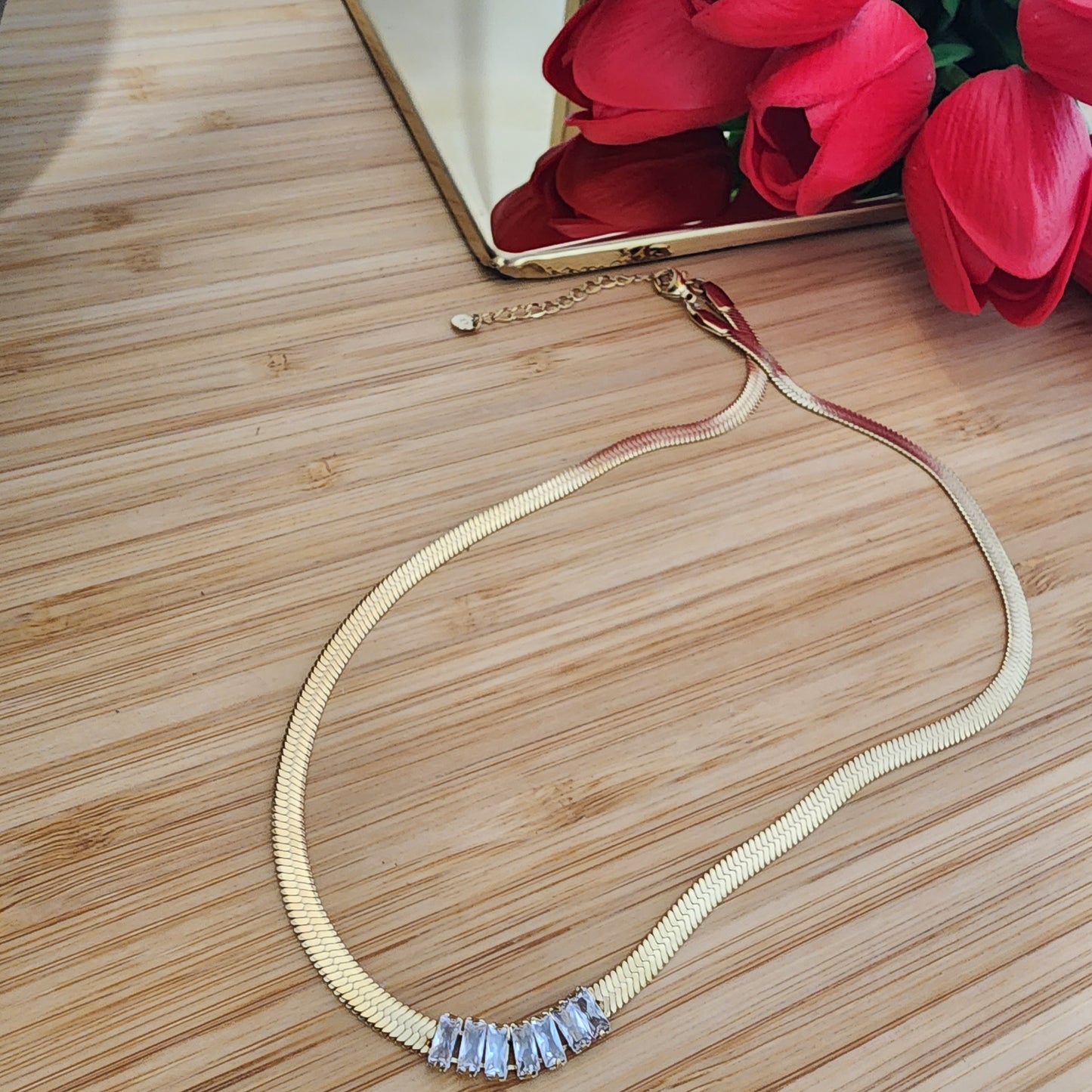 Flat Diamond Necklace