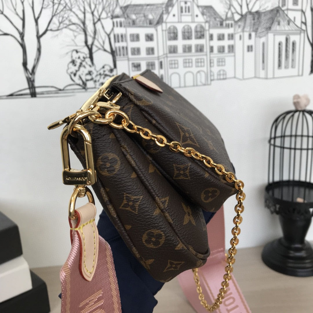Louis Vuitton, Bags, Lv Multi Felicie Pochette Gray Shoulder Bag Purse