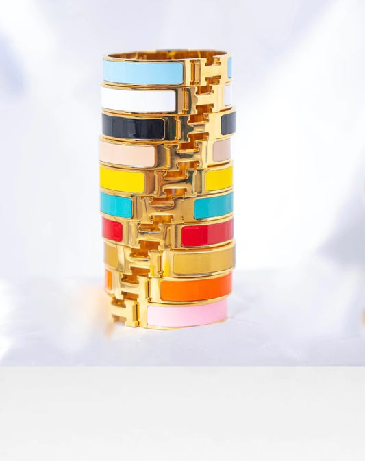 H COLORED BRACELETS IN GOLD